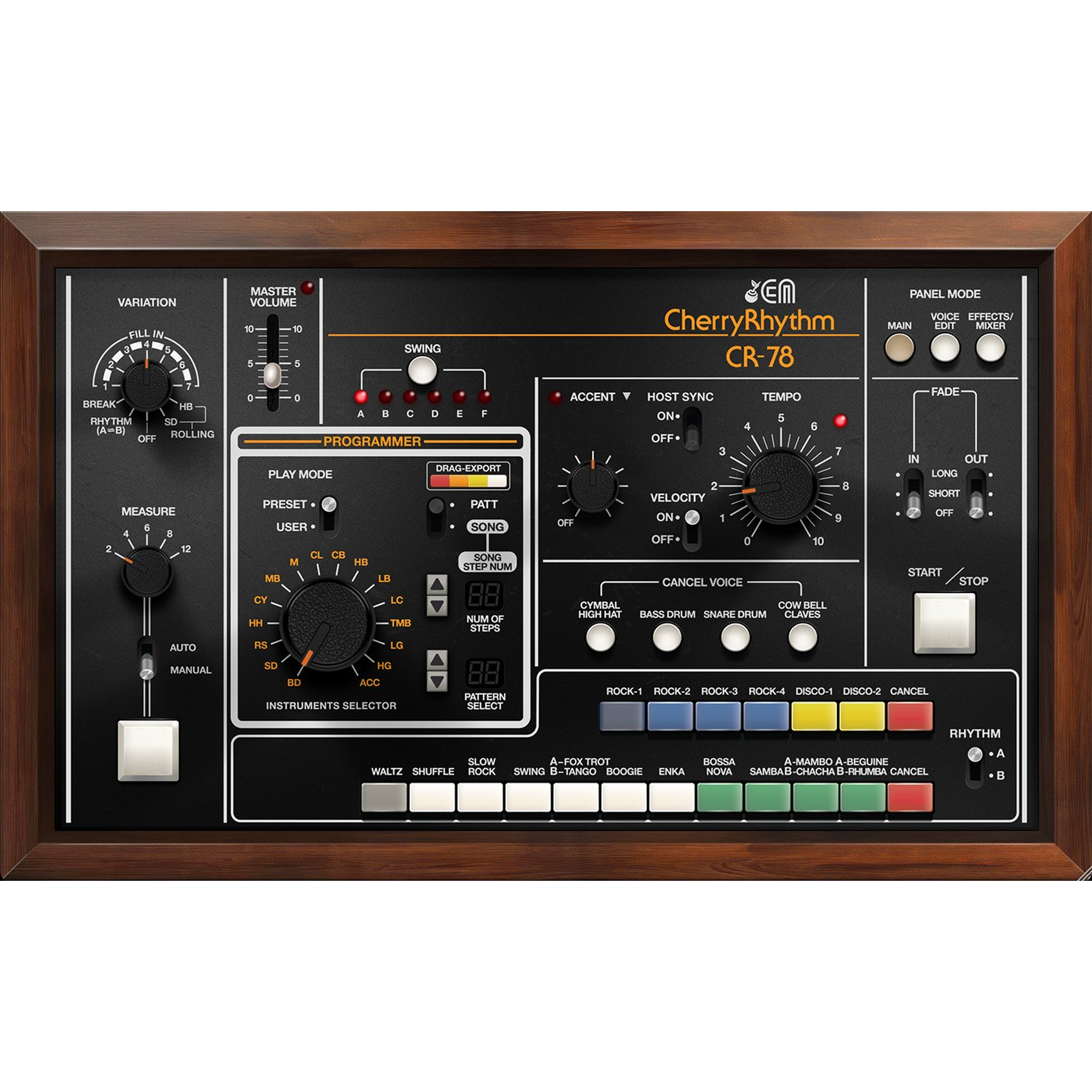 CR-78 Drum Machine interface